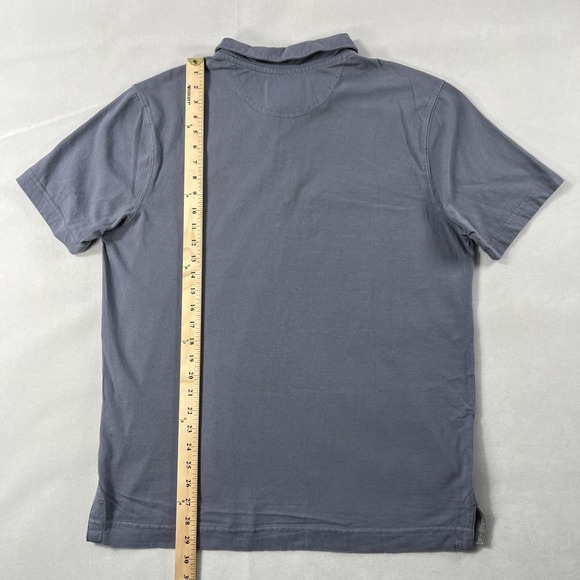 American Giant Polo Shirt Mens Large Blue Short Sleeve Cotton Classic Made‎ USA - Picture 10 of 11